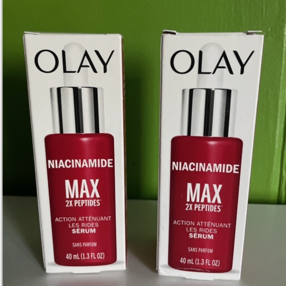 Lot 2 Olay Regenerist MAX Wrinkle Serum B3+ Peptides niacinamide Fragrance Free - Picture 2 of 2